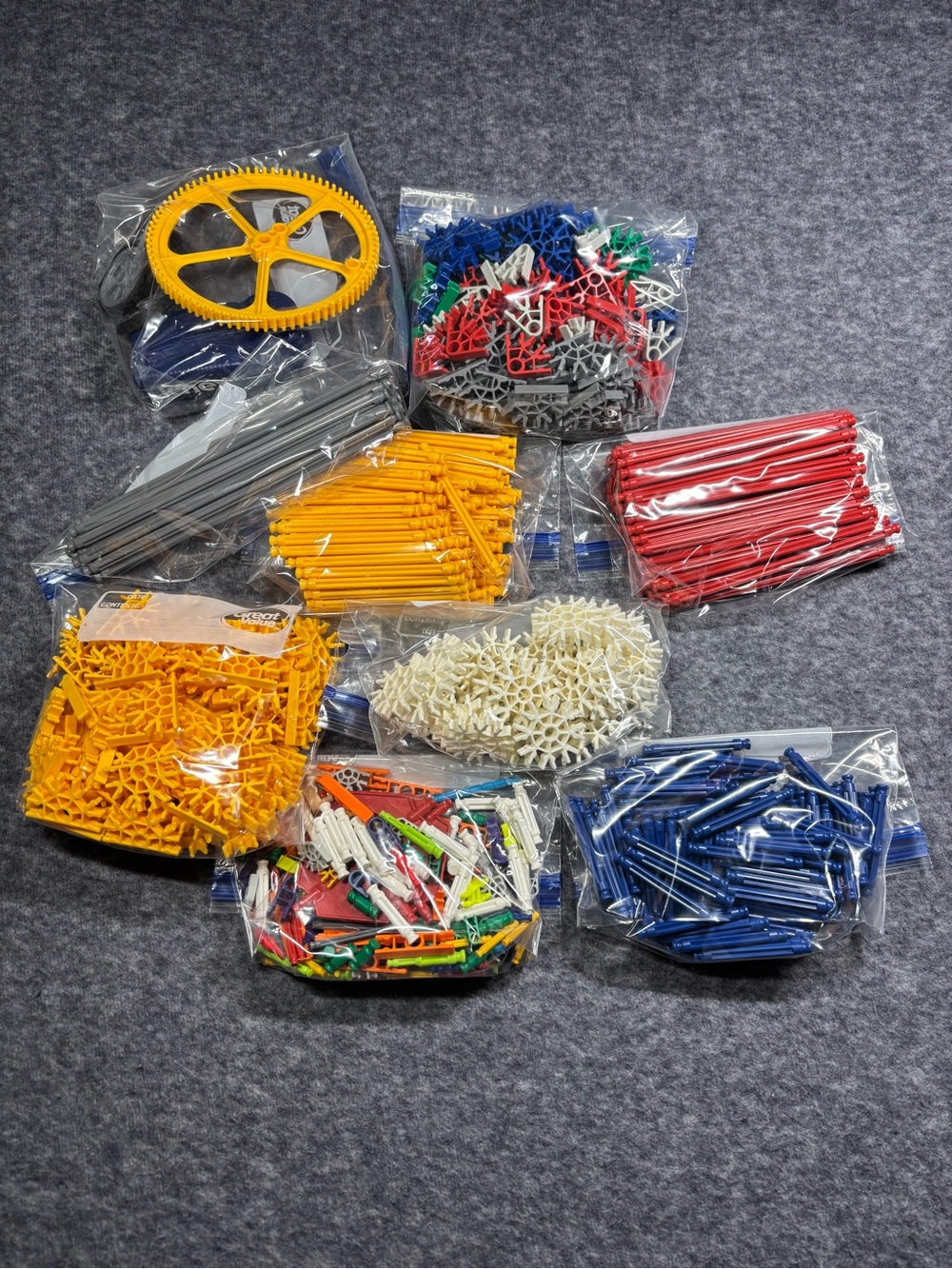 K’Nex Building Set Lot with Forward Reverse Motor 3.3lbs